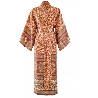 BASSETTI SABBIONETA Kimono aus 100% Baumwollsatin in der Farbe Amaranto R1, Größe: L-XL - 9331476