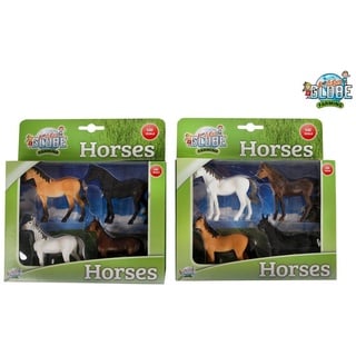 Kids Globe Farming Horses (4 Assorted Designs, Scale 1:32) - 570199,Assorted,White