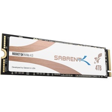 Sabrent M.2 NVMe SSD 4TB Gen 4, Internes Solid State 4900 MB/s Lesen, PCIe 4.0 2280, intern Festplatte High Performance kompatibel mit PCs, NUCs Laptops und desktops (SB-RKTQ4-4TB)