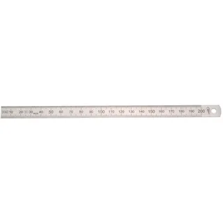 Helios Preisser Stahlmaßstab 0460222 Biegsam 200 mm