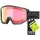 kontrastverstärkende Skibrille mit Anti-Fog-Beschichtung im kantigen Retro-Design für Damen und Herren black matt/red-purple one size