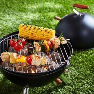 HI Mini-Holzkohlegrill Schwarz - Schwarz
