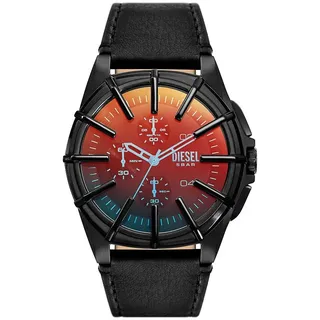 Diesel Framed Uhr für Herren, Quarz-Chronograph Dreizeigerwerk mit Silikon-, Edelstahl- oder Lederarmband