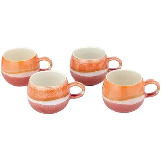 Butlers Tassen 4er-Set Medley 470 ml , Orange , Keramik , Geschirr, Tassen, Kaffeetassen