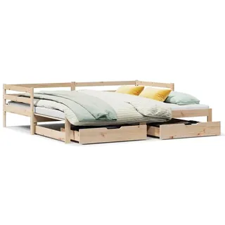 vidaXL Tagesbett Ausziehbar mit Schubladen ohne Matratze 80x200 cm