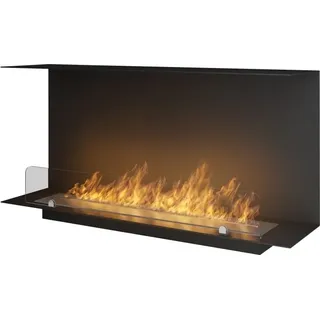 Einbau-Design-Bioethanolkamin C1000 V.1 mit 3-seitig offenem Glas und 2-Liter-Brenner