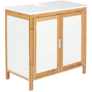 Wenko Waschbeckenunterschrank Finja, Waschbecken-Unterregal aus Bambus/MDF