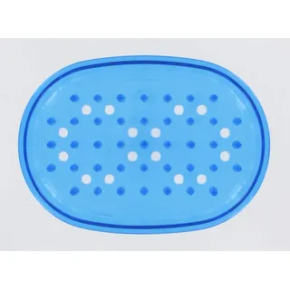 Fackelmann 521471 Seifenschale aus Kunststoff, Weiß, Transparent, Blau, Grau, 12,7 x 9 cm