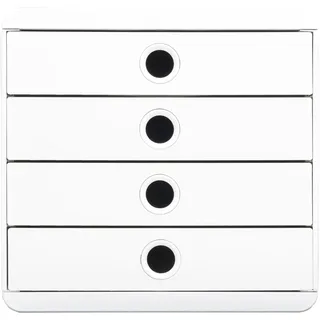 Exacompta Schubladenbox Pop Box 27,8 x 34,7 x 26,7 cm 27-tlg. Weiß