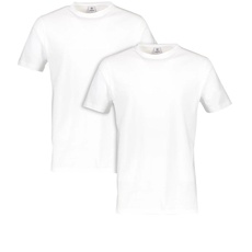 Bild Herren Doppelpack Rundhalsausschnitt T-Shirt, Weiß, S EU