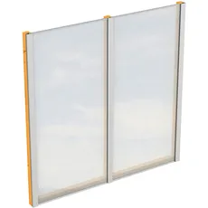 Bild von Skan Holz Seitenwand m. Polycarbonatplatten (FS) 205 x 200 cm, Fichte Eiche hell