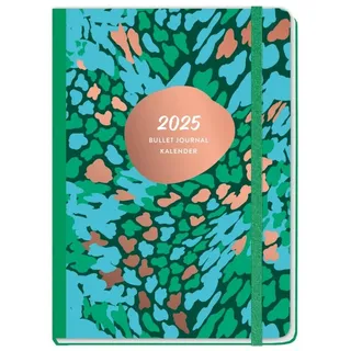 Abstract Bullet Journal A5 2025: Taschenkalender 2025 mit Punktraster, Gummiband und Lesebändchen. Praktischer Buch-Kalender für Termine und To-dos. ... A5 (Bullet Journal Kalender Heye)