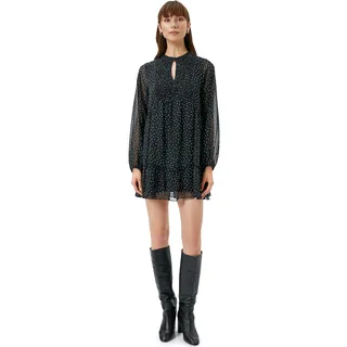 Koton Women Gimped Cut Out Detail Polka Dotted Mini Chiffon Dress