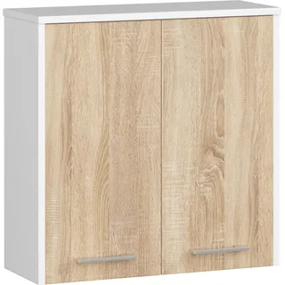 Hängeschrank 30cm Wandregal 99cm hoch 1 Tür Vitrine 3 Fächer Wandschrank