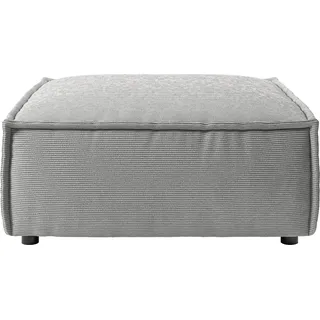 Candy Polsterhocker Matteo Cord 95 x 40 x 95 cm Silber
