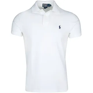 Ralph Lauren Custom Slim Fit Piquet Poloshirt weiß XL