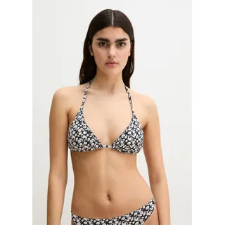 Bandeau-Bikini-Top MARC O'POLO "Millefleur", Damen, Gr. XL (46), N-Gr, millefleur print schwarz navy, Obermaterial: 84% Polyamid, 16% Elasthan, Bikini-Oberteile Bandeau-Bikini-Top
