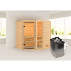 Bild von Sauna »»Josie««, (Set), 9-kW-Ofen mit int. Steuerung, beige