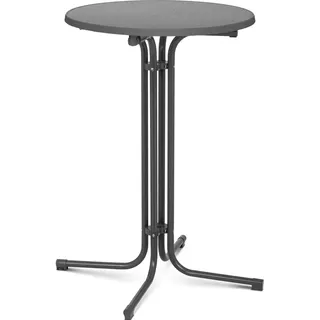 Royal Catering Stehtisch - Ø 70 cm - klappbar - grau - - Grau