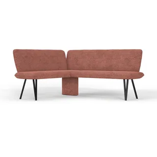 OTTO home "Mily Küchenbank, Polsterbank, Esszimmerbank, 205x164 cm", Moderne Bank und Farben, Sitzplatzanzahl: 5, Frei in Raum stellbar, chili oil, schwarz),