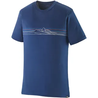Patagonia Herren Capilene® Cool Merino Blend Graphic Shirt Strata Stripe: Clement Blue XL