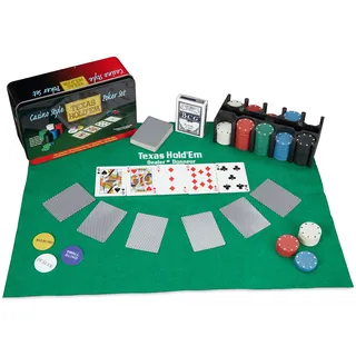 Relaxdays Poker-Set TEXAS HOLD'EM Kartenspiel