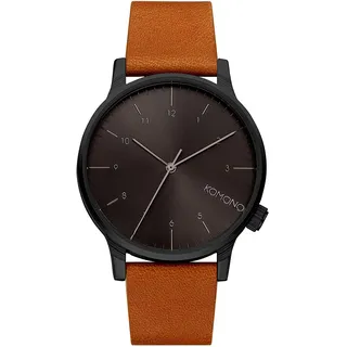 KOMONO Winston Regal Cognac Japanische Analoge Quarzuhr für Herren mit Lederarmband