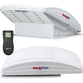 MAXXFAN Deluxe Dachluke Dachfenster Dachhaube 40x40 cm weiß mit Ventilator