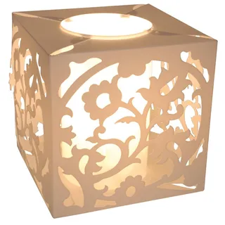 Näve Tischleuchte , Weiß , Papier , 16.5x18x16.5 cm , Lampen & Leuchten, Leuchtenserien