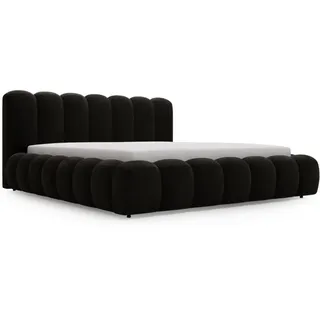 Graingold Polsterbett Averia 180x200 Schwarz , Textil , 180x200 cm , Schlafzimmer, Betten, Polsterbetten