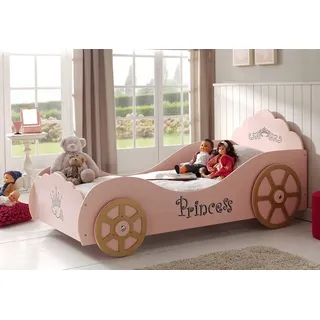 Vipack Kinderbett Princess 90 x 200 cm MDF rosa lackiert rosa