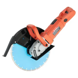 Elektrische Betonsäge Mauerschlitzer - 220V 5800W - Verstellbare Schnitttiefe - 35 cm Sägeblatt - Für Ziegel, Granit, Marmor, Beton - Blau