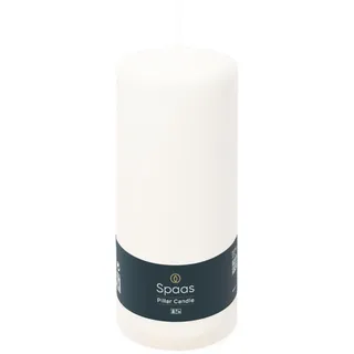 Spaas Stumpenkerze 80/200 mm, ± 100 Stunden, ohne Duft - weiß