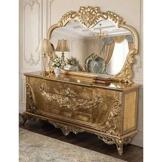 Klassisches Sideboard mit Spiegel für ein elegantes Wohnambiente - Gold
