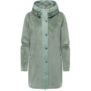 Kurzmantel RAGWEAR "Kurzmantel Cousy Bonded YOUMODO", Damen, Gr. M, grün (dusty grün), Obermaterial: 91% Polyester PES. 9% Elasthan EL., Mäntel Kurzmantel