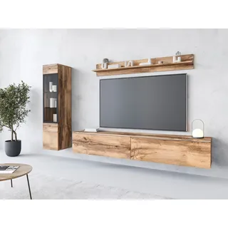 INOSIGN Wohnwand »VERA I, Vitrinen Türanschlag links/rechts wechselbar« Komplett-Set, 3 Stk. tlg., beige