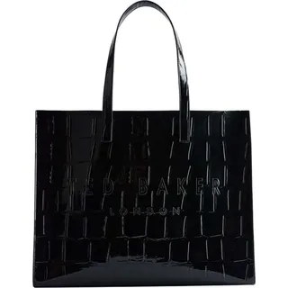 Ted Baker Shopper Allicon Croc Effect Extra Large Icon Bag Jet - Black
