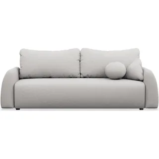 Selsey 3-Sitzer Sofa Nubelle Hellgrau Chenille-Bezug, wasserabweisend , Kunststoff , 244x85x93 cm , Babymöbel & Kindermöbel, Kinderzimmer & Jugendzimmer, Schlafsofas