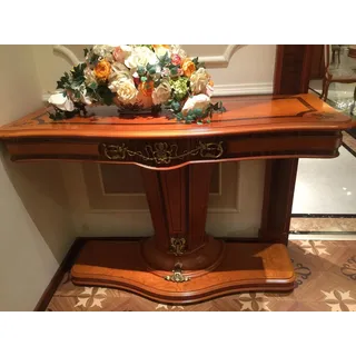 Designer Schmink Tische Konsolen Tisch Holz Kommode Side Board Schrank sekretär - Braun