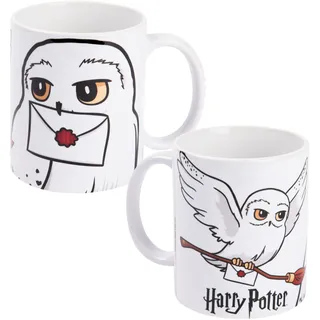 Harry Potter Tasse - Hedwig Kaffeetasse Becher Kaffeebecher aus Keramik Weiß 320 ml