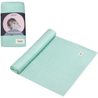 Lionelo Bamboo Swaddle Musselin-Babywickel, Babydecke Aus 100% Natürlicher Bambusbaumwolle, Größe 120 x 120 cm, Mulltücher, Kinderdecke, Angenehmes und Weiches Material