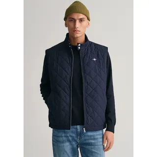 Gant Steppweste »QUILTED WINDCHEATER VEST«, mit Wattierung aus recyceltem Polyester, blau