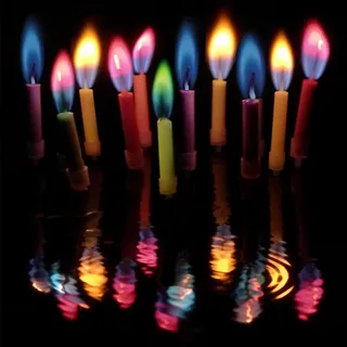 Bunte Flammen Geburtstagskerzen Kuchen 12 Kerzen Geburtstag Tortenkerzen | mit Abnehmbarem Sockel Wunderkerzen Geburtstag Leuchten In Mini Kerzen torte Farbe wie Das Wachs für Geburtstage Und Partys