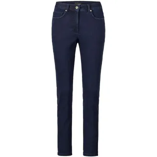 Thermohose GOLDNER "Kurzgröße Stilvolle Winterhose in 5-Pocket-Form", Damen, Gr. 19, K-Gr, blau (marine), Obermaterial: 70% Baumwolle CO. 27% Polyester PES. 3% Elasthan EL., normal, Hosen Thermohose, Mit wärmender Innenseite