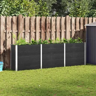 vidaXL Hochbeet Grau 300x50x91 cm WPC - Grau