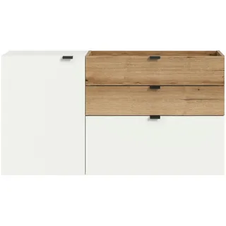 Livetastic Kommode , Weiß, Eiche dunkel , Holzwerkstoff , Holzoptik , 1 Fächer , 120x64x37 cm , FSC Mix , hängend , Kleinmöbel, Kommoden, Kommoden