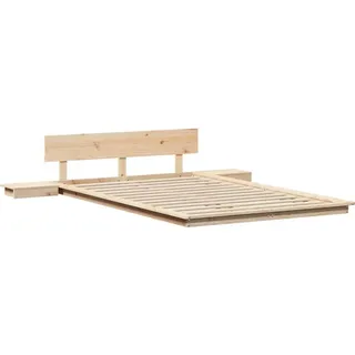 vidaXL Bettgestell Braun 120 x 200 cm Holz - Braun