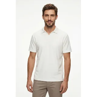 Poloshirt BOSS ORANGE "Pe", Herren, Gr. XXL, beige (natural106), Frottee, Obermaterial: 100% Baumwolle, unifarben, regular fit hüftlang, V-Ausschnitt, Shirts Poloshirt, aus Frottee-Qualität