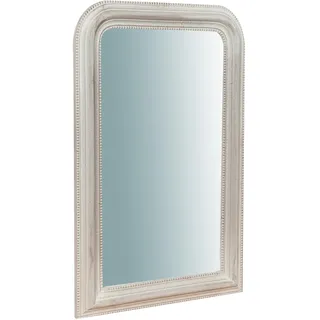 Biscottini - Wandspiegel aus Holz mit antikweißem Finish L 43 x T 4 x H 69 cm - Wandspiegel für den Eingangsbereich - Spiegel mit Rahmen - Vintage-Spiegel