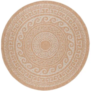 Ayyildiz Outdoor Teppich COMILLA Beige 120 cm Rund - Beige